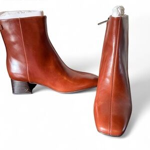 Sam Edelman Paige Ankle Boots Copper Leather Size 8 New in Box